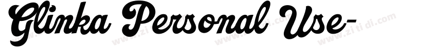Glinka Personal Use字体转换
